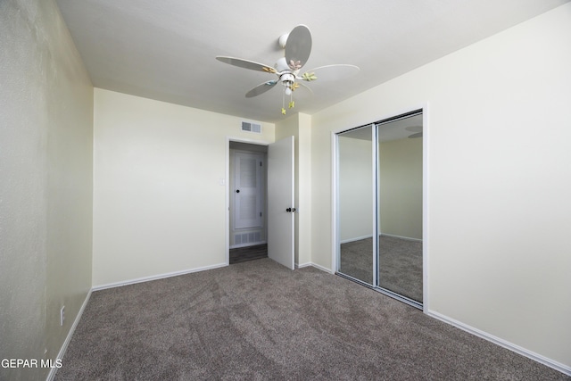 5201 Capistrano Dr, El Paso, TX 79924 - unfurnished bedroom featuring a closet, visible vents, carpet, and baseboards