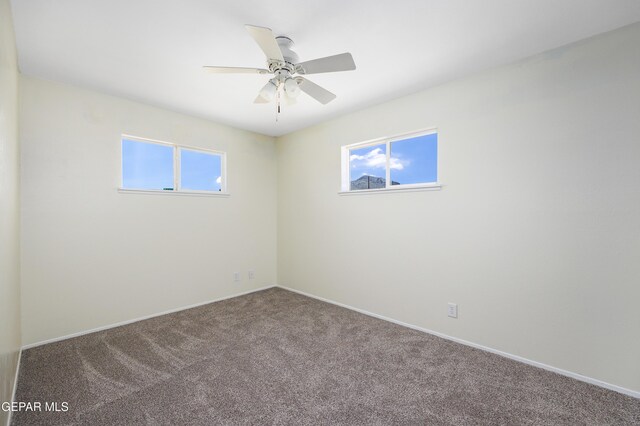 5201 Capistrano Dr, El Paso, TX 79924 - carpeted spare room featuring a ceiling fan and baseboards