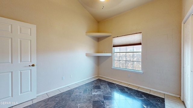 2088 Crystal Ridge St, El Paso, TX 79938 - spare room with baseboards and lofted ceiling