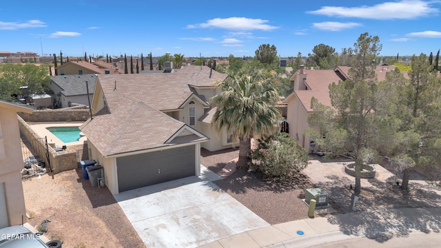 bird's eye view featuring a residential view
