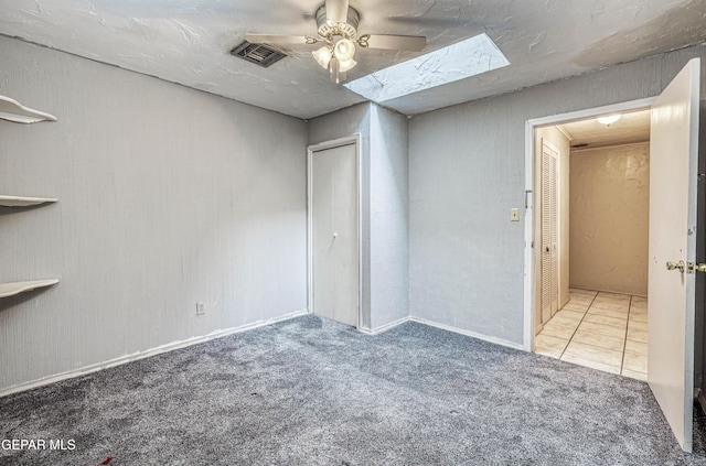 11144 Perlette St, Socorro, TX 79927 - unfurnished bedroom featuring carpet floors, a closet, ceiling fan, baseboards, and visible vents