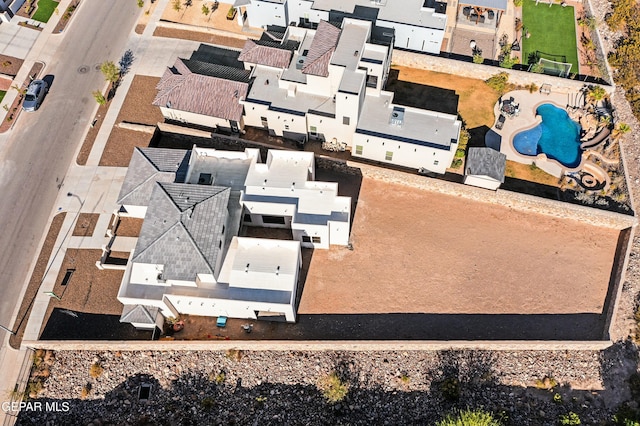 aerial view with a residential view