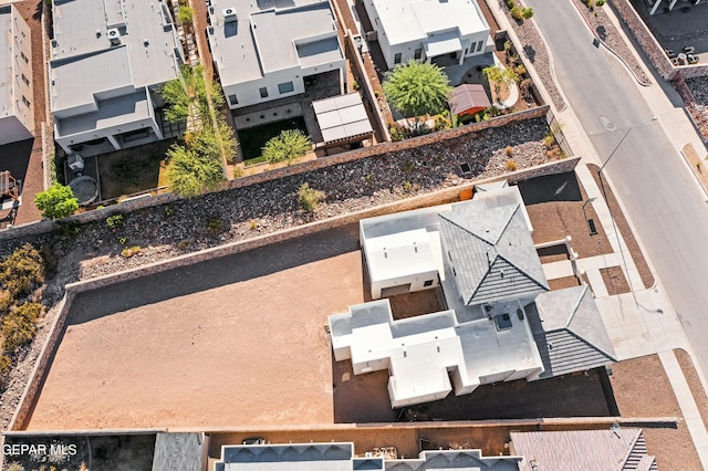 aerial view with a residential view