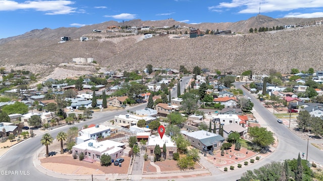 1003 Alethea Park Dr, El Paso, TX 79902 - birds eye view of property featuring a residential view and a mountain view
