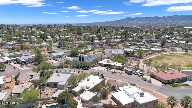 1003 Alethea Park Dr, El Paso, TX 79902 - bird's eye view featuring a residential view and a mountain view