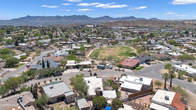 1003 Alethea Park Dr, El Paso, TX 79902 - drone / aerial view featuring a residential view and a mountain view