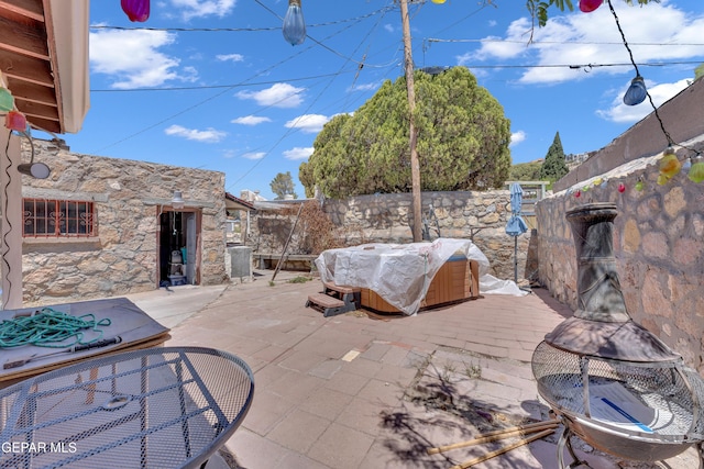 1003 Alethea Park Dr, El Paso, TX 79902 - view of patio with a fenced backyard