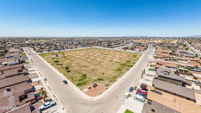 bird's eye view with a mountain view and a residential view