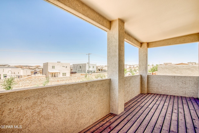 balcony featuring a residential view