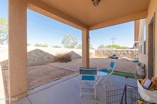view of patio / terrace featuring a fenced backyard