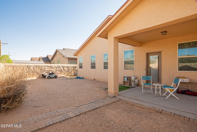 view of patio with a fenced backyard