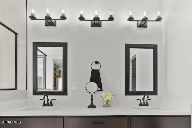 837 Durham Way, Horizon City, TX 79928 - bathroom featuring double vanity