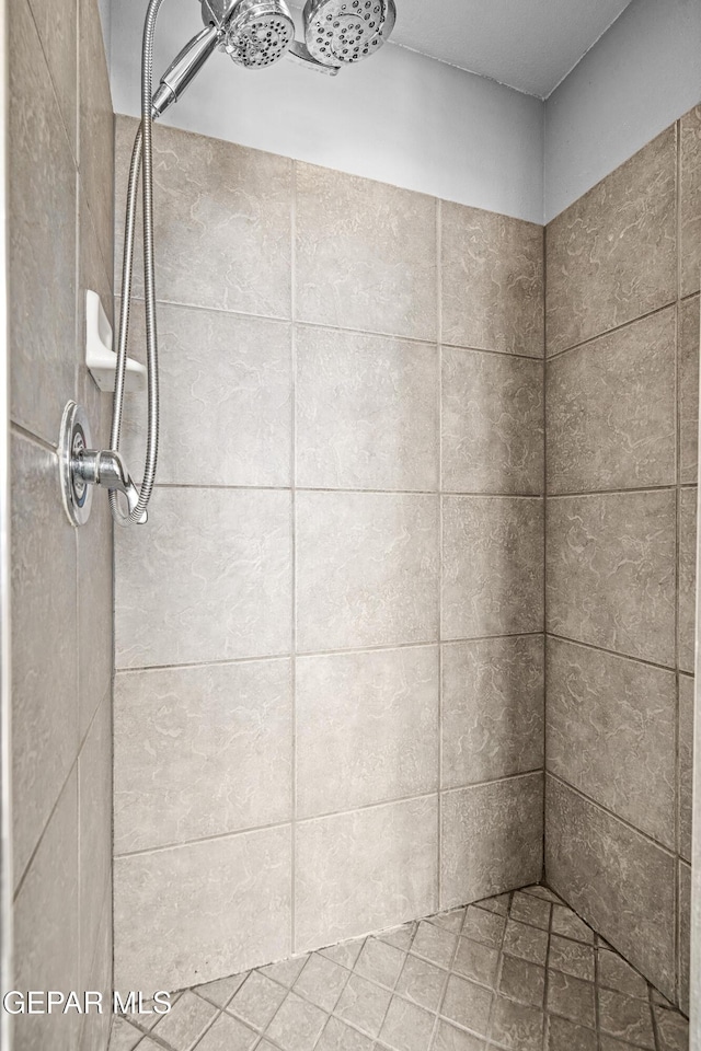 room details featuring tiled shower
