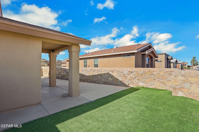 3929 Hueco Valley Dr, El Paso, TX 79938 - view of yard with fence, a residential view, and a patio area