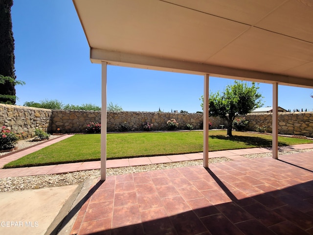10812 Sandy Koufax Dr, El Paso, TX 79924 - view of patio with a fenced backyard