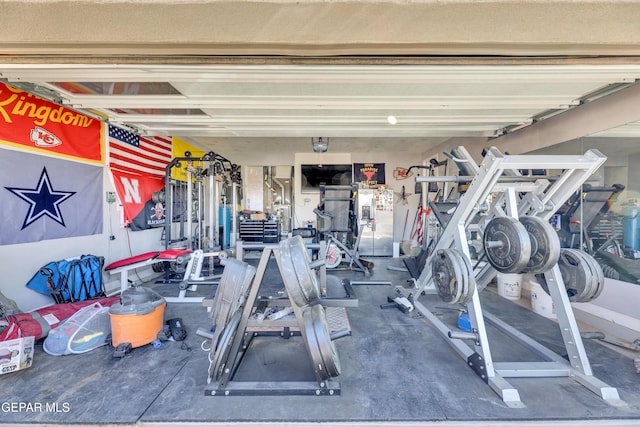 view of workout area