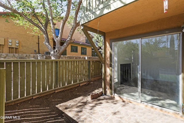 view of patio / terrace with fence