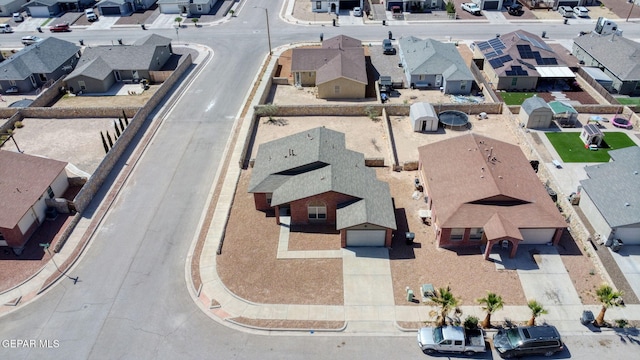 birds eye view of property featuring a residential view