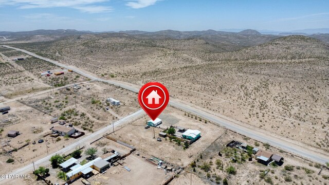 19201 Phillip Bazaar, El Paso, TX 79938 - drone / aerial view with a rural view, a mountain view, and view of desert