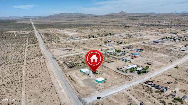 19201 Phillip Bazaar, El Paso, TX 79938 - bird's eye view featuring a desert view, a mountain view, and a rural view