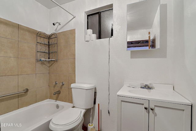 19201 Phillip Bazaar, El Paso, TX 79938 - full bathroom with vanity, tub / shower combination, and toilet