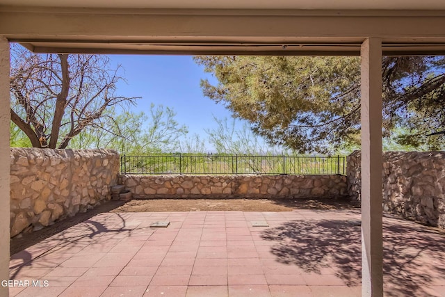 1721 Villa Santos Cir, El Paso, TX 79935 - view of patio / terrace with a fenced backyard