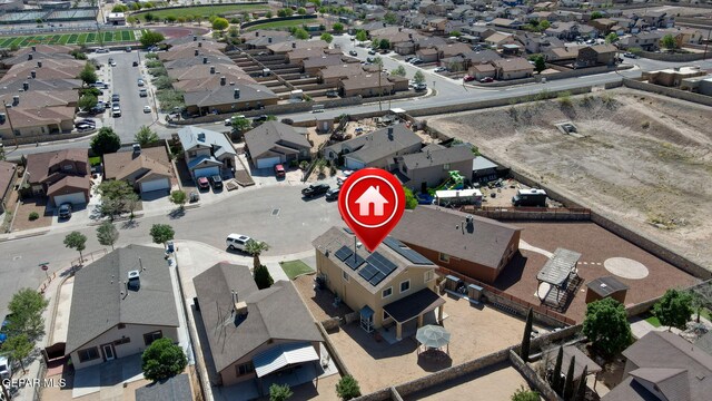 2709 Granite Rock Pl, El Paso, TX 79938 - bird's eye view featuring a residential view