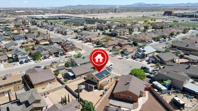 2709 Granite Rock Pl, El Paso, TX 79938 - bird's eye view featuring a mountain view and a residential view