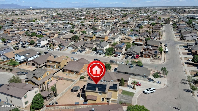 2709 Granite Rock Pl, El Paso, TX 79938 - birds eye view of property featuring a mountain view and a residential view