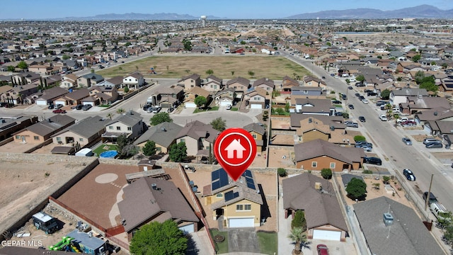 2709 Granite Rock Pl, El Paso, TX 79938 - bird's eye view with a mountain view and a residential view