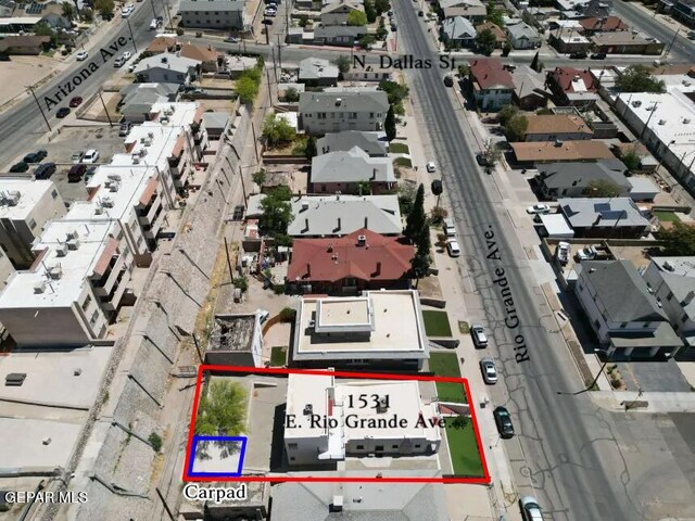 bird's eye view featuring a residential view