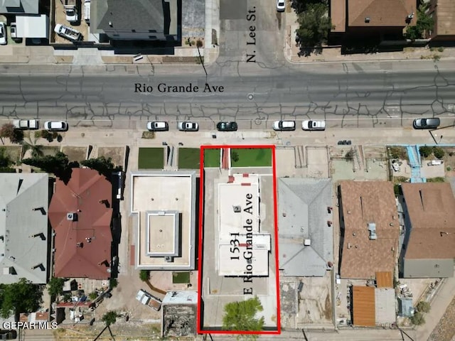 aerial view with a residential view