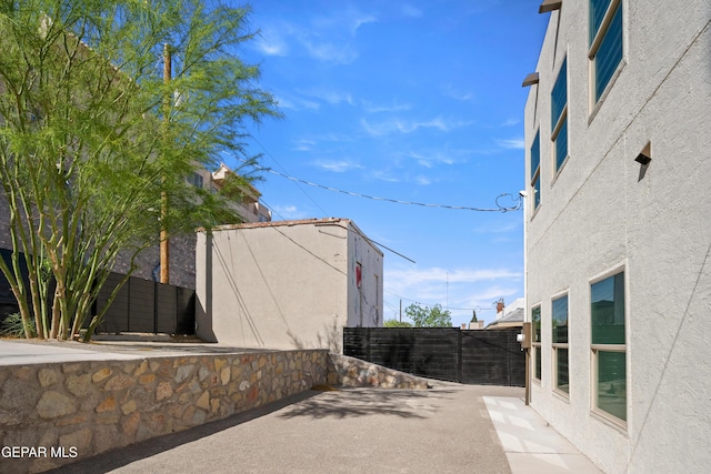 exterior space with fence