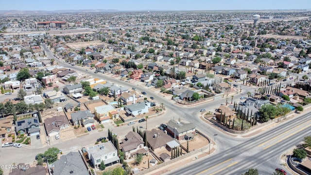 drone / aerial view with a residential view