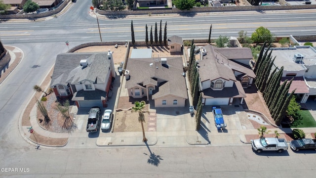 aerial view with a residential view