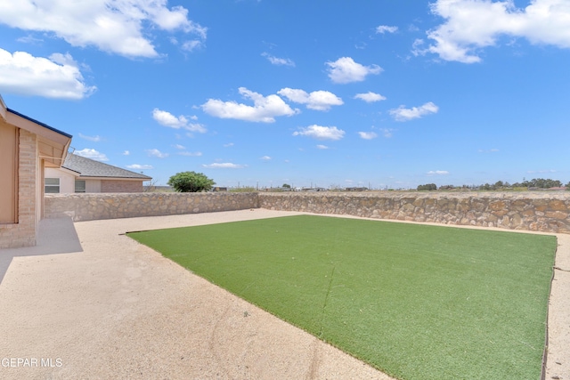 view of yard with a patio