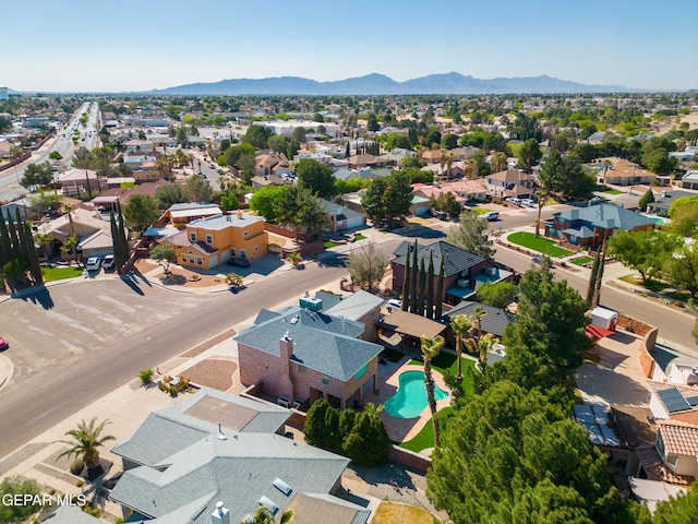 1829 Paseo Real Cir, El Paso, TX 79936 - drone / aerial view with a mountain view and a residential view