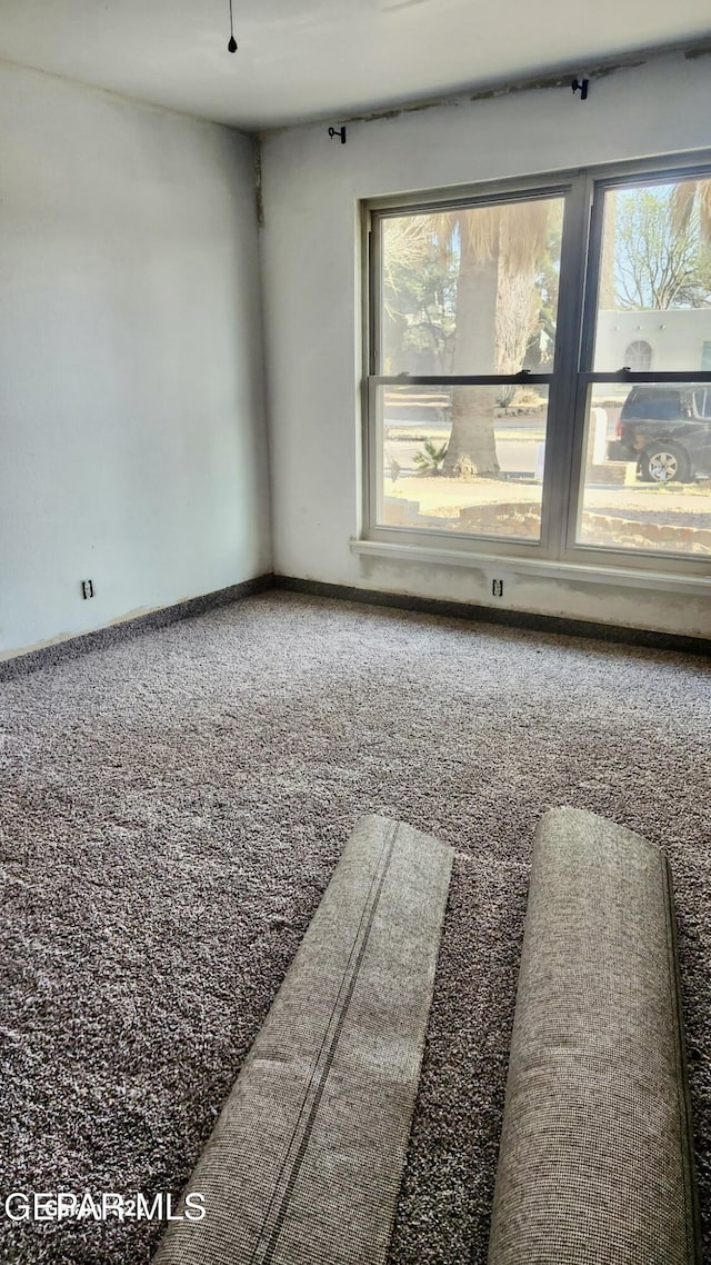 carpeted spare room featuring a healthy amount of sunlight