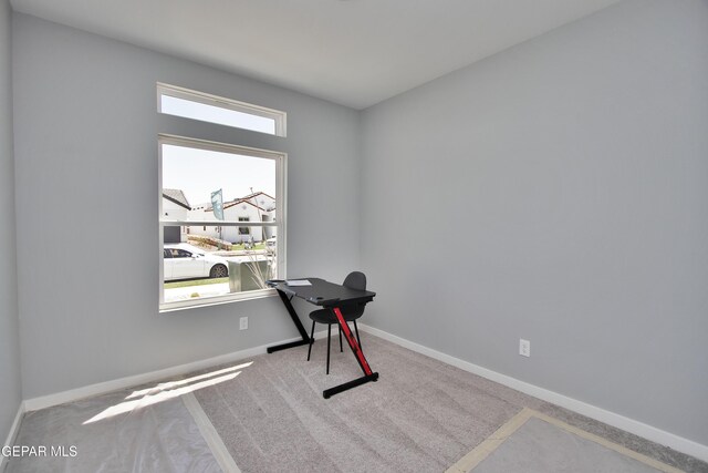 15237 Gauge Ct, El Paso, TX 79938 - unfurnished office featuring baseboards and carpet floors