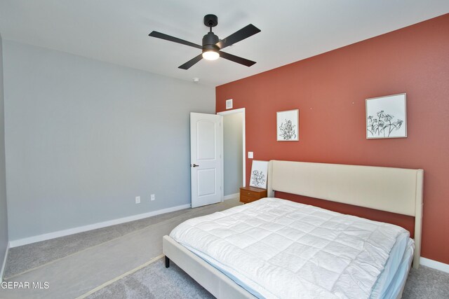 15237 Gauge Ct, El Paso, TX 79938 - bedroom featuring carpet floors, baseboards, a ceiling fan, and visible vents
