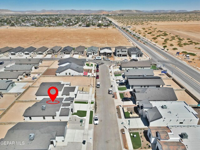 15237 Gauge Ct, El Paso, TX 79938 - bird's eye view with a residential view and a mountain view