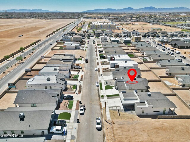 15237 Gauge Ct, El Paso, TX 79938 - aerial view with a mountain view and a residential view