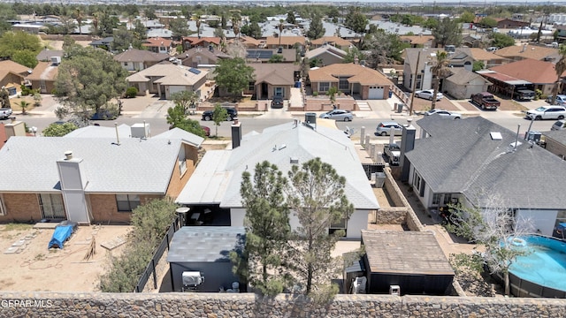 drone / aerial view with a residential view