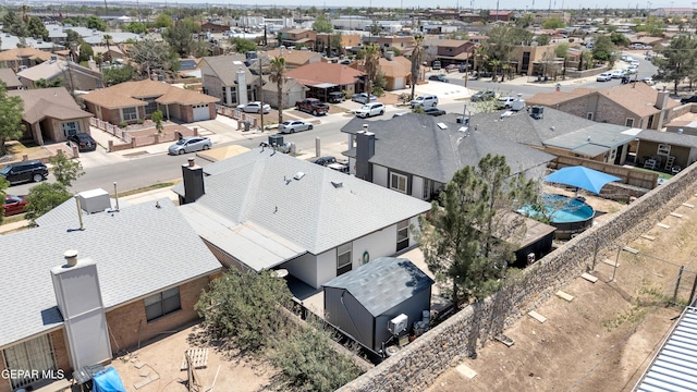 aerial view featuring a residential view