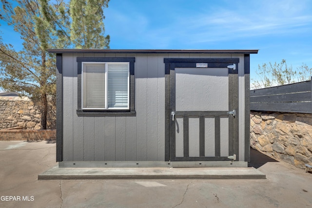 view of shed