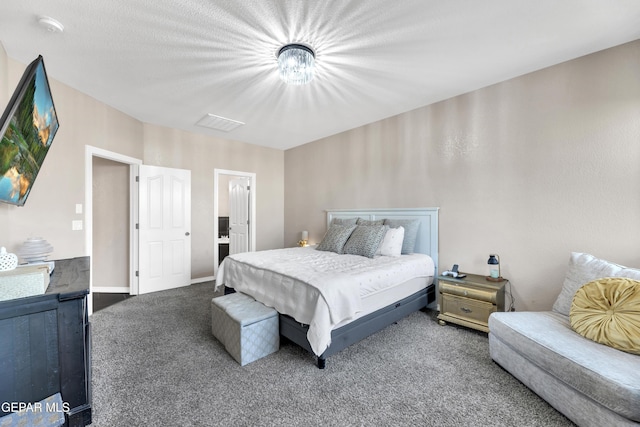 bedroom featuring carpet