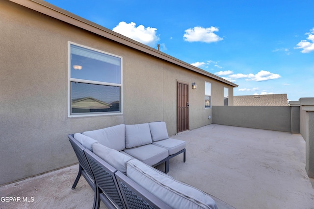 view of patio / terrace with an outdoor living space