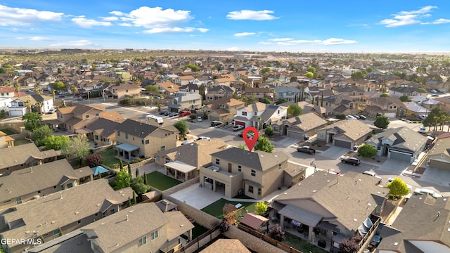 drone / aerial view with a residential view