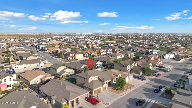 aerial view with a residential view