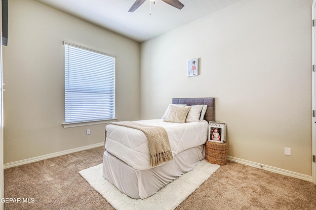14940 Tierra Escape Ave, El Paso, TX 79938 - bedroom with baseboards, ceiling fan, and carpet flooring